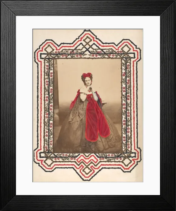 Framed Print : The Red Bow, 1861-67. 1861-67. Creator: Pierre-Louis Pierson Framed Print : The Red Bow, 1861-67. 1861-67. Creator: Pierre-Louis Pierson
