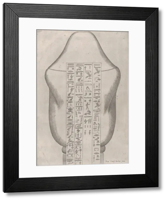 Framed Print : Speculum Romanae Magnificentiae: Back of an Egyptian canopic va Framed Print : Speculum Romanae Magnificentiae: Back of an Egyptian canopic va
