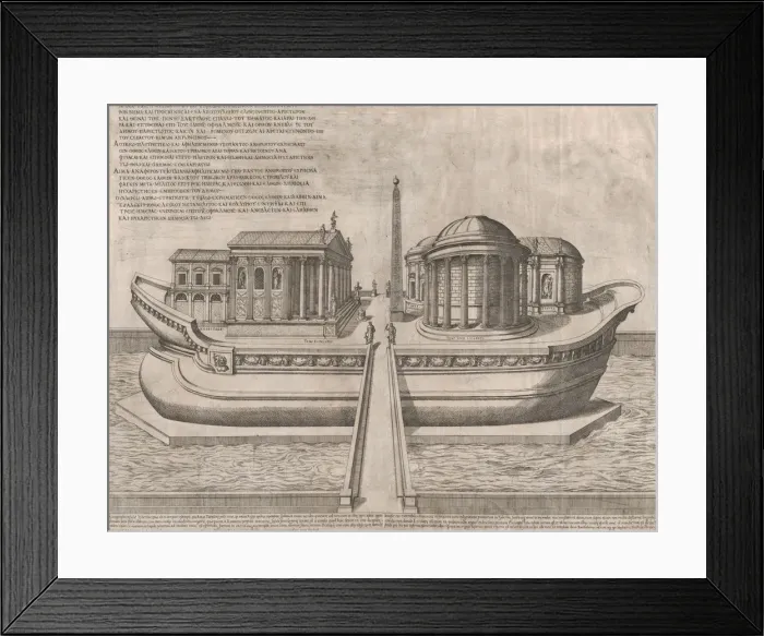 Framed Print : Speculum Romanae Magnificentiae: Temples on the Isle of Tiber, 1582. 1582 Framed Print : Speculum Romanae Magnificentiae: Temples on the Isle of Tiber, 1582. 1582