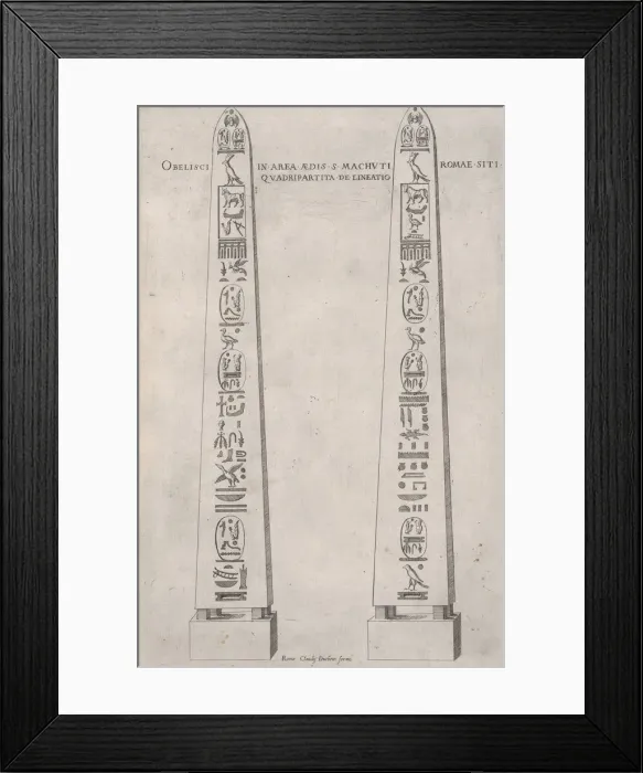 Framed Print : Speculum Romanae Magnificentiae: Egyptian Obelisk, mid-to-late 16th ce Framed Print : Speculum Romanae Magnificentiae: Egyptian Obelisk, mid-to-late 16th ce