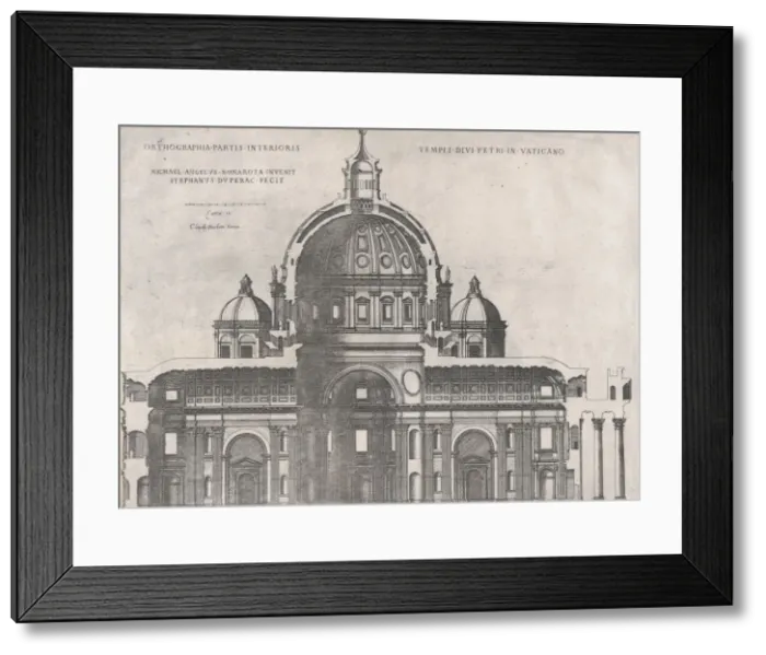 Framed Print : Speculum Romanae Magnificentiae: St. Peter s, 16th century. 16th century Framed Print : Speculum Romanae Magnificentiae: St. Peter s, 16th century. 16th century