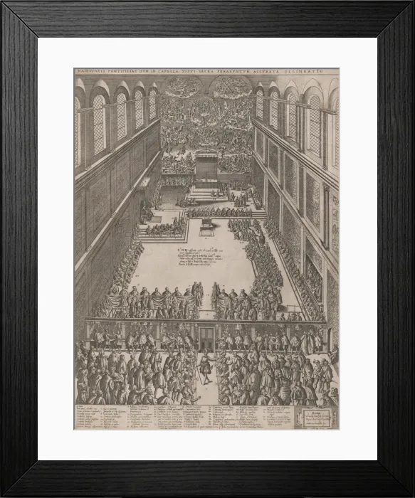 Framed Print : Speculum Romanae Magnificentiae: A Papal Gathering in the Sistine Chapel Framed Print : Speculum Romanae Magnificentiae: A Papal Gathering in the Sistine Chapel