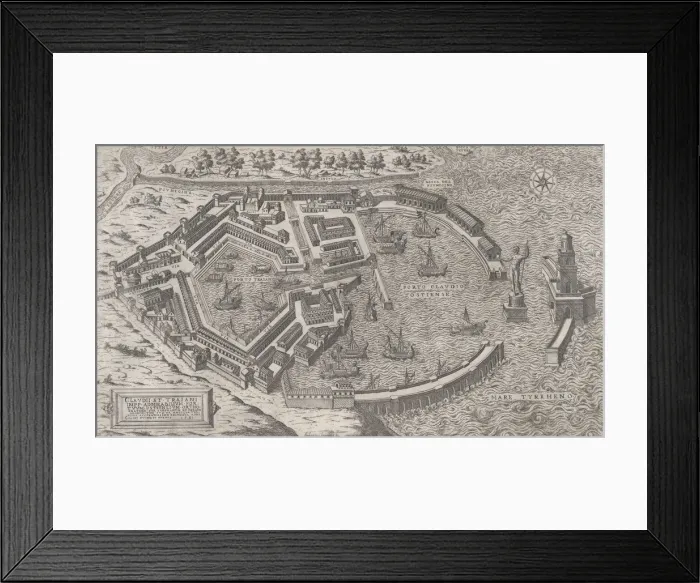 Framed Print : Speculum Romanae Magnificentiae: Port of Rome, 1581. 1581 Framed Print : Speculum Romanae Magnificentiae: Port of Rome, 1581. 1581