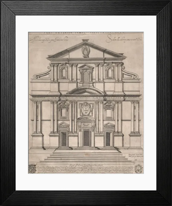 Framed Print : The Gesu, Rome, from the Speculum Romanae Magnificentiae:, 1589. 1589. Creator: Giovanni Ambrogio Brambilla Framed Print : The Gesu, Rome, from the Speculum Romanae Magnificentiae:, 1589. 1589. Creator: Giovanni Ambrogio Brambilla