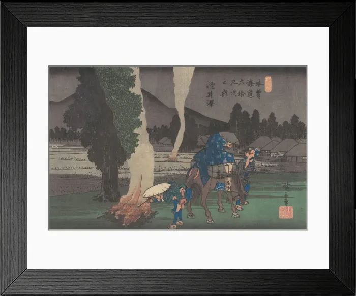 Framed Print : Karuizawa, ca. 1835. ca. 1835. Creators: Ando Hiroshige, Ikeda Eisen Framed Print : Karuizawa, ca. 1835. ca. 1835. Creators: Ando Hiroshige, Ikeda Eisen
