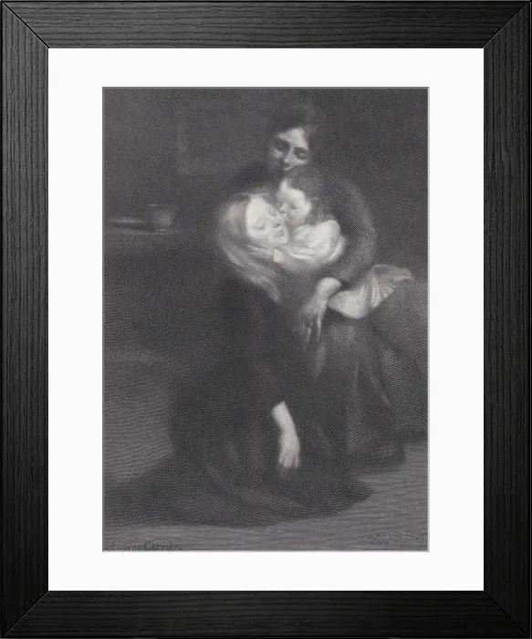 Framed Print : Intimite(The Kiss), 1910. 1910. Creator: Timothy Cole Framed Print : Intimite(The Kiss), 1910. 1910. Creator: Timothy Cole