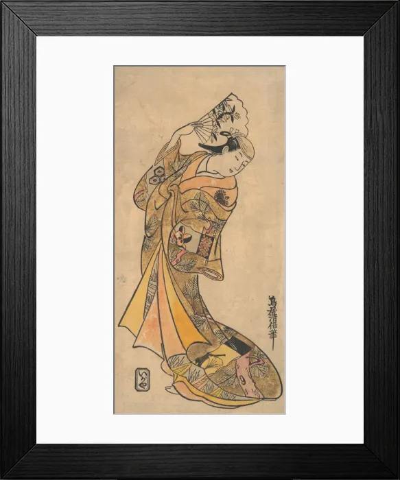 Framed Print : The Actor, Nakamura Shichisaburo II, 1703-1774 as a Woman with Fan Framed Print : The Actor, Nakamura Shichisaburo II, 1703-1774 as a Woman with Fan