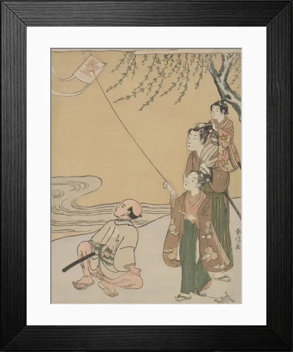 Framed Print : Kite Flying, ca. 1766. ca. 1766. Creator: Suzuki Harunobu Framed Print : Kite Flying, ca. 1766. ca. 1766. Creator: Suzuki Harunobu