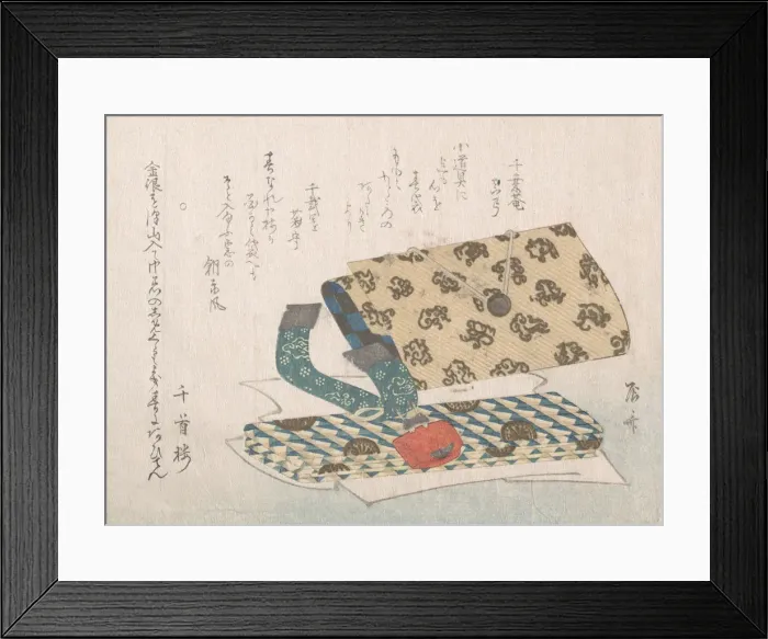 Framed Print : Pocketbook with Its Fittings, 19th century. 19th century. Creator: Shinsai Framed Print : Pocketbook with Its Fittings, 19th century. 19th century. Creator: Shinsai