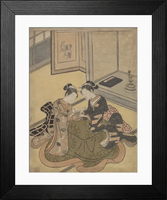 Framed Print : Cats Cradle, ca. 1765. ca. 1765. Creator: Suzuki Harunobu Framed Print : Cats Cradle, ca. 1765. ca. 1765. Creator: Suzuki Harunobu