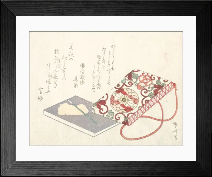 Framed Print : Books, 19th century. 19th century. Creator: Shinsai Framed Print : Books, 19th century. 19th century. Creator: Shinsai
