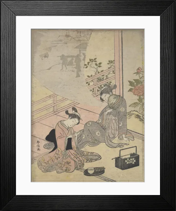 Framed Print : Parody of the Tale of Young Man Lu: Courtesan Dreaming, 18th century. 18th century Framed Print : Parody of the Tale of Young Man Lu: Courtesan Dreaming, 18th century. 18th century