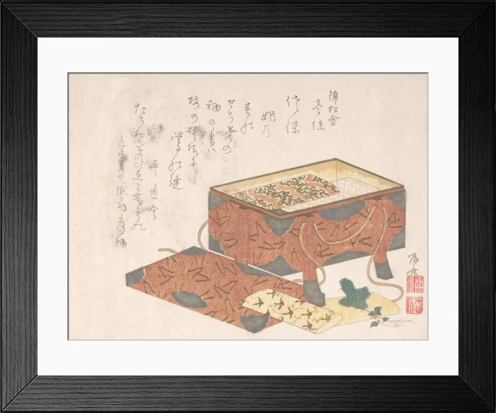 Framed Print : Lacquer Box for Clothes, 19th century. 19th century. Creator: Shinsai Framed Print : Lacquer Box for Clothes, 19th century. 19th century. Creator: Shinsai