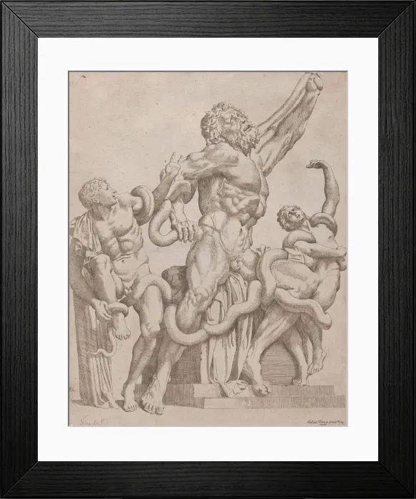 Framed Print : Speculum Romanae Magnificentiae: Laocoon, 1561. 1561. Creator: Sisto Badalocchio Framed Print : Speculum Romanae Magnificentiae: Laocoon, 1561. 1561. Creator: Sisto Badalocchio