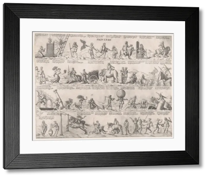 Framed Print : Proverbi (Proverbs), 1564. 1564. Creator: Nicolo Nelli Framed Print : Proverbi (Proverbs), 1564. 1564. Creator: Nicolo Nelli