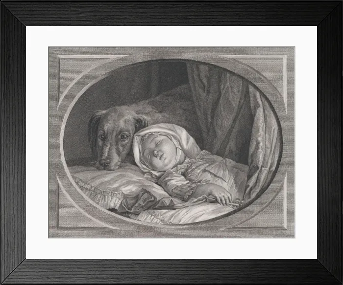 Framed Print : Innocence Guarded By Faithfulness, 1761-1831. 1761-1831. Creator: Nicolas Ponce Framed Print : Innocence Guarded By Faithfulness, 1761-1831. 1761-1831. Creator: Nicolas Ponce