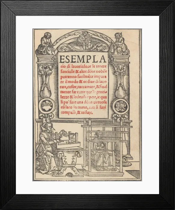 Framed Print : Esemplario di lavori, August 1529. August 1529. Creator: NicoloZoppino Framed Print : Esemplario di lavori, August 1529. August 1529. Creator: NicoloZoppino