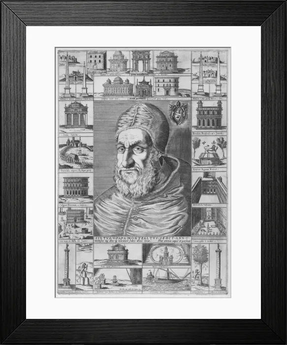 Framed Print : Portrait of Sixtus V, ca. 1589. ca. 1589. Creator: Nicolaus van Aelst Framed Print : Portrait of Sixtus V, ca. 1589. ca. 1589. Creator: Nicolaus van Aelst
