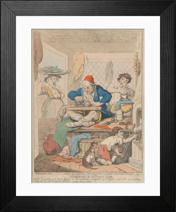 Framed Print : Miseries of Human Life: While Deep in Study and Lost in Thought in the Complicated Framed Print : Miseries of Human Life: While Deep in Study and Lost in Thought in the Complicated