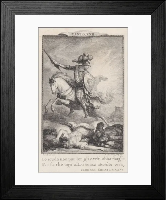 Framed Print : Canto 22, Stanza 86, from Orlando Furioso, 1772. 1772. Creator: Nicolas de Launay Framed Print : Canto 22, Stanza 86, from Orlando Furioso, 1772. 1772. Creator: Nicolas de Launay