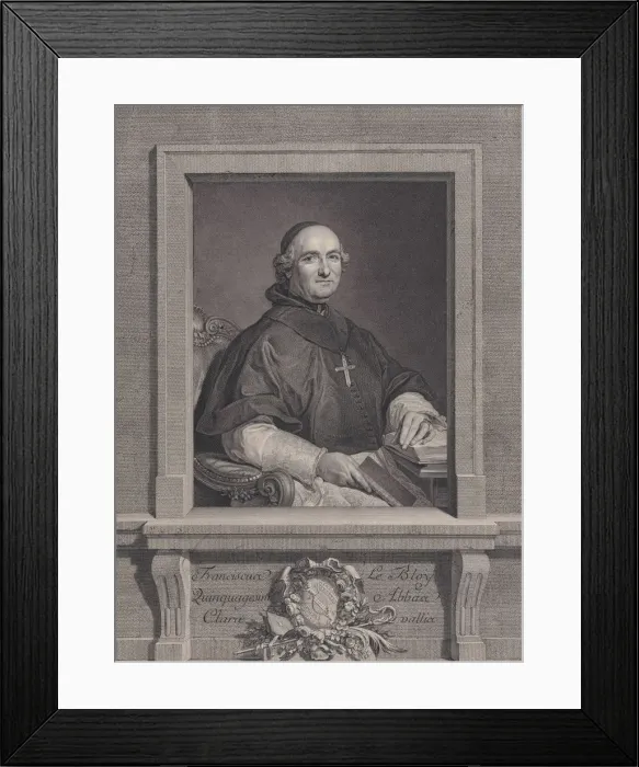 Framed Print : Portrait of Francois Le Bloy, 1760-92. 1760-92. Creator: Nicolas de Launay Framed Print : Portrait of Francois Le Bloy, 1760-92. 1760-92. Creator: Nicolas de Launay
