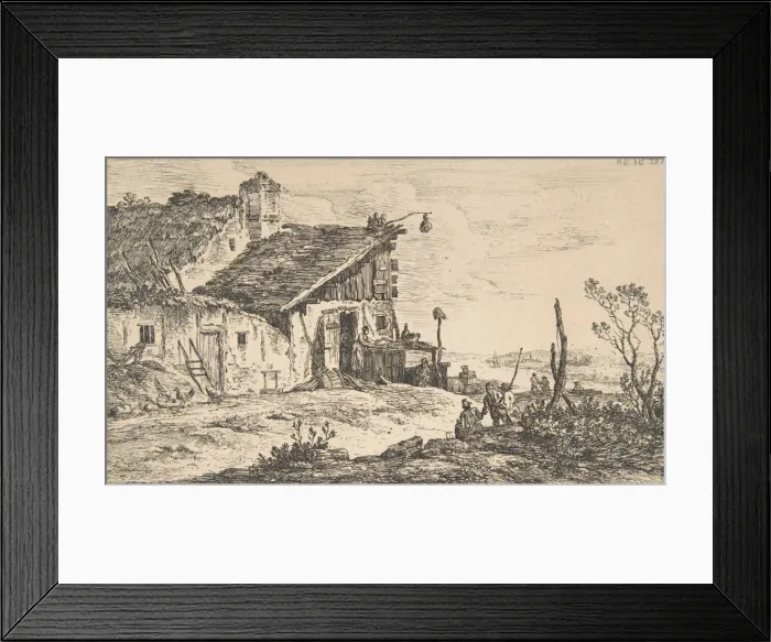 Framed Print : Rustic Landscape, 1772. 1772. Creator: Nicolas Perignon Framed Print : Rustic Landscape, 1772. 1772. Creator: Nicolas Perignon