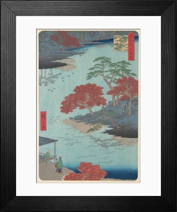 Framed Print : Inside the Akiba Shrine at Ukeji, 8th month, Snake year 1857. 8th month, Snake year 1857. Creator: Ando Hiroshige Framed Print : Inside the Akiba Shrine at Ukeji, 8th month, Snake year 1857. 8th month, Snake year 1857. Creator: Ando Hiroshige