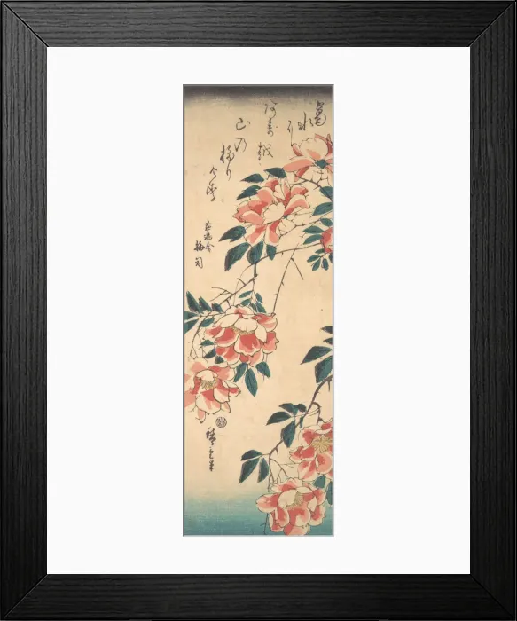 Framed Print : Roses, ca. 1843. ca. 1843. Creator: Ando Hiroshige Framed Print : Roses, ca. 1843. ca. 1843. Creator: Ando Hiroshige