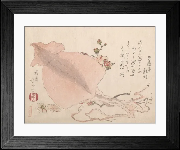 Framed Print : Dried Cuttle-Fish and Plum Blossoms, early 19th century. early 19th century Framed Print : Dried Cuttle-Fish and Plum Blossoms, early 19th century. early 19th century