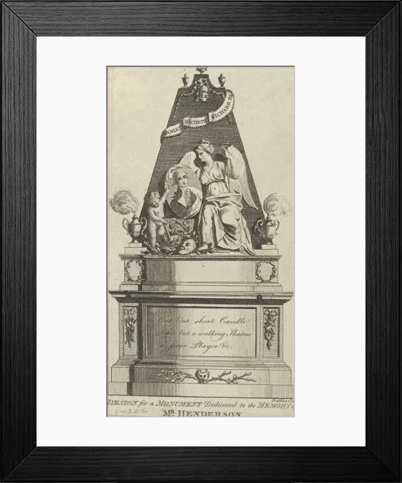 Framed Print : A Design for a Monument Dedicated to the Memory of Mr. Henderson, 1786. 1786