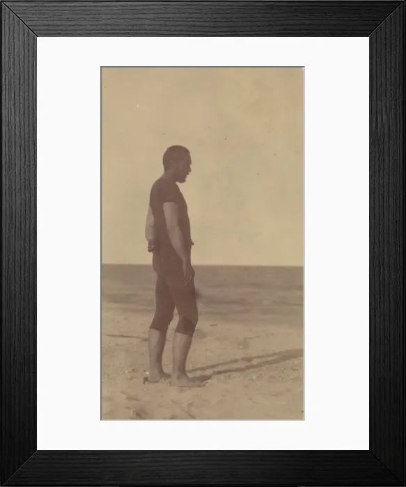 Framed Print : [Thomas Eakins in Swim Suit], 1880s. 1880s. Creator: Thomas Eakins
