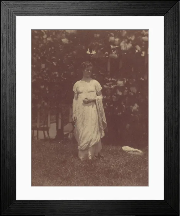 Framed Print : [Mrs. Louis Kentin in Empire Dress], 1880s. 1880s. Creator: Thomas Eakins