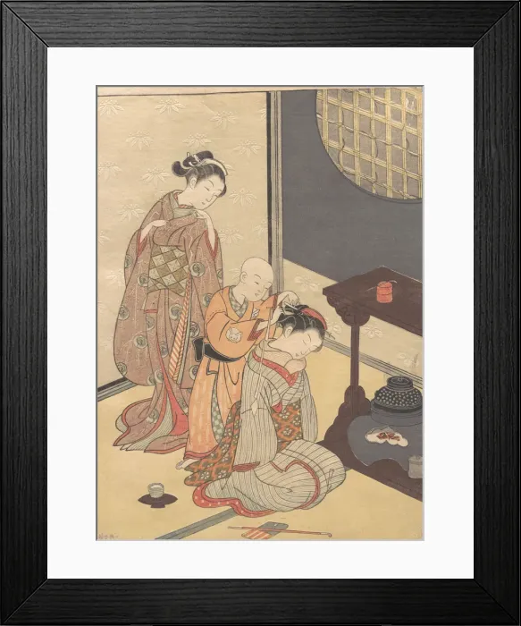 Framed Print : Night Rain at the Double-Shelf Stand, from the series Eight Parlor Views... ca Framed Print : Night Rain at the Double-Shelf Stand, from the series Eight Parlor Views... ca