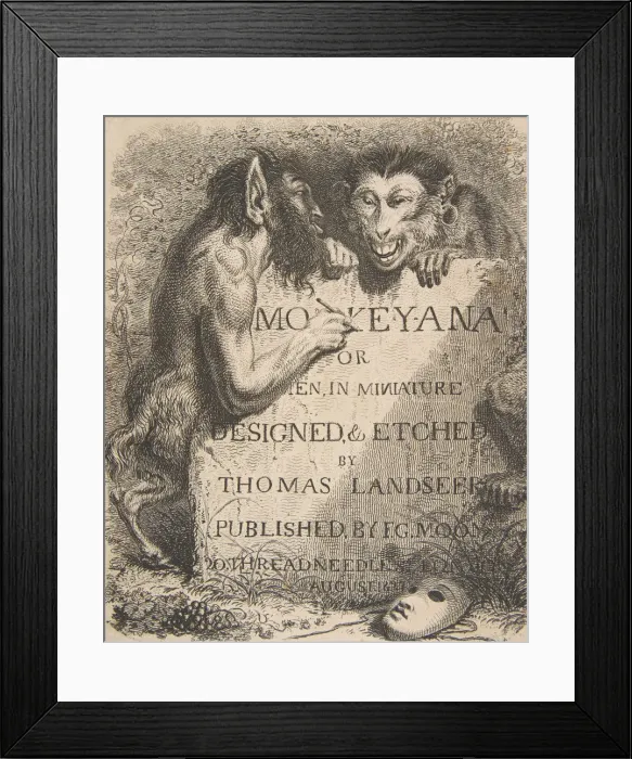 Framed Print : Title Page: Monkey-Ana or Men, in Miniature, December 1, 1827. December 1, 1827 Framed Print : Title Page: Monkey-Ana or Men, in Miniature, December 1, 1827. December 1, 1827
