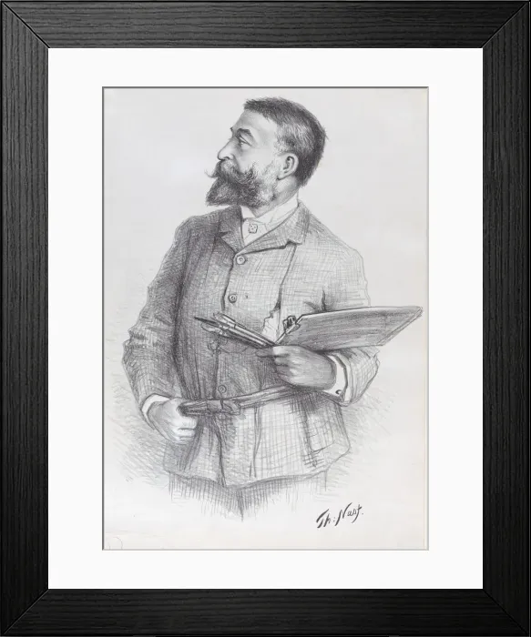 Framed Print : Portrait of the Artist, ca. 1884. ca. 1884. Creator: Thomas Nast