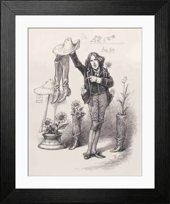 Framed Print : Wilde on Us. Something To Live Up'To in America, June 10, 1882 Framed Print : Wilde on Us. Something To Live Up'To in America, June 10, 1882