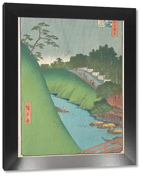 Shohei Bridge, Seido Temple and Kanda River, 1857. 1857. Creator: Ando Hiroshige