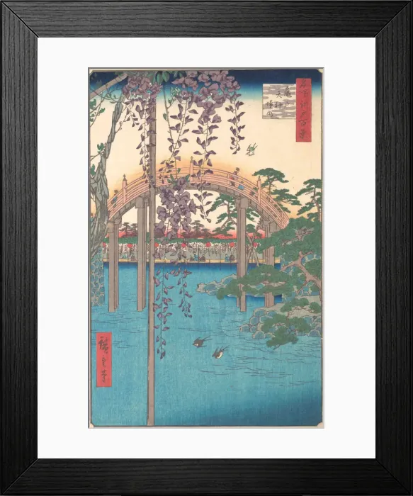 Framed Print : In the Kameido Tenjin Shrine Compound, 1856. 1856. Creator: Ando Hiroshige Framed Print : In the Kameido Tenjin Shrine Compound, 1856. 1856. Creator: Ando Hiroshige