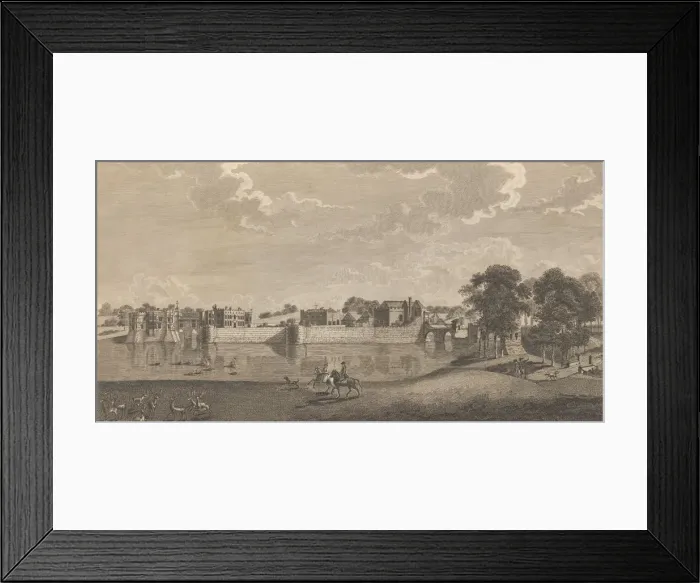 Framed Print : Leeds Castle, in the County of Kent, from Edward Hasted s, The History and... 1777-90 Framed Print : Leeds Castle, in the County of Kent, from Edward Hasted s, The History and... 1777-90
