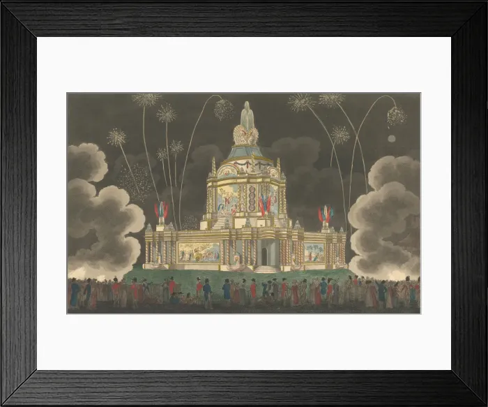 Framed Print : A View of the Temple of Concord Erected in the Green Park, to Celebrate the G Framed Print : A View of the Temple of Concord Erected in the Green Park, to Celebrate the G