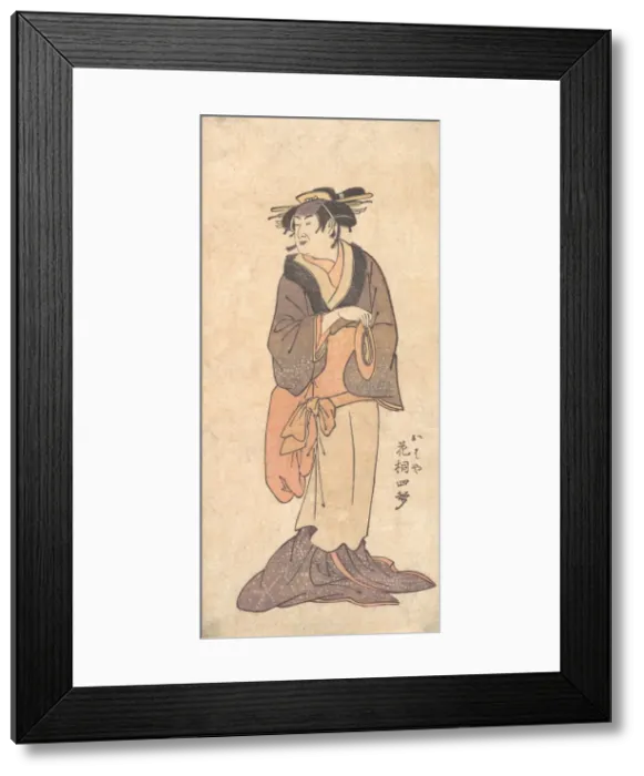 Framed Print : Unknown Actor Impersonating an Old Woman. Creator: Ryukosai Framed Print : Unknown Actor Impersonating an Old Woman. Creator: Ryukosai