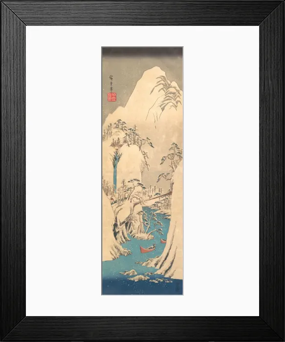 Framed Print : Snowy Gorge. Creator: Ando Hiroshige Framed Print : Snowy Gorge. Creator: Ando Hiroshige