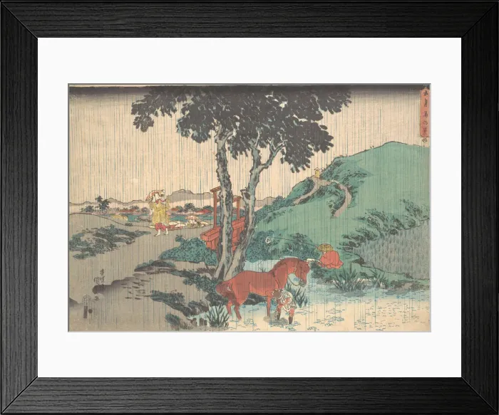 Framed Print : Rain of the Fifth Month (Samidare), 19th century. 19th century Framed Print : Rain of the Fifth Month (Samidare), 19th century. 19th century