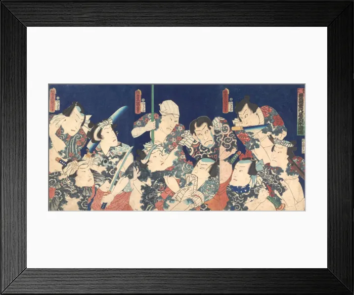Framed Print : Utagawas Lifetime Masterpiece, from the Japanese version of the Shuihu Zhuan