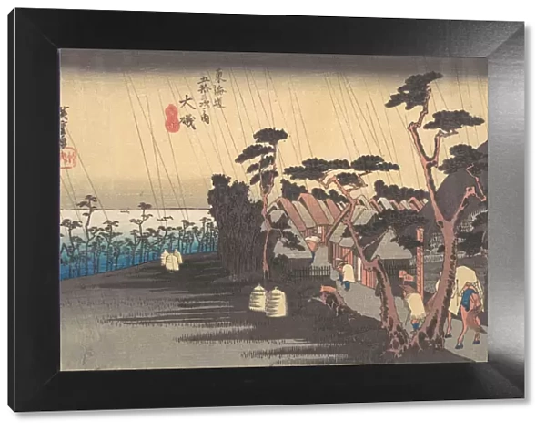 Tiger Rain at Oiso Station, ca. 1834. ca. 1834. Creator: Ando Hiroshige