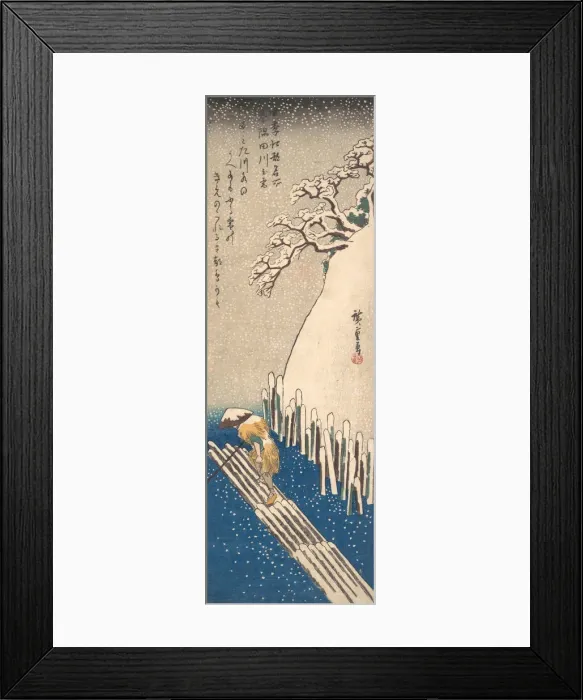Framed Print : Snow on the Sumida River, ca. 1835. ca. 1835. Creator: Ando Hiroshige Framed Print : Snow on the Sumida River, ca. 1835. ca. 1835. Creator: Ando Hiroshige