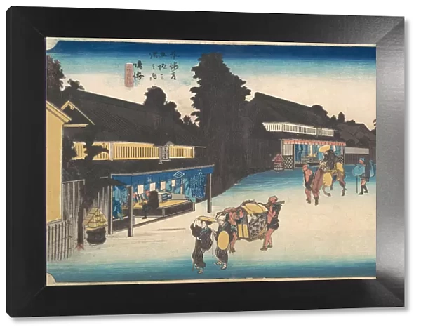 Narumi, Meibutsu Arimatsu Shibori, ca. 1832-1833. Creator: Ando Hiroshige