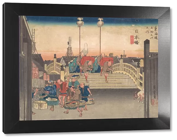 Stations One: Morning View of Nihonbashi, ca. 1833-34. ca. 1833-34. Creator: Ando Hiroshige