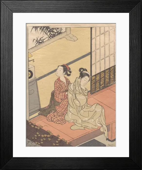 Framed Print : Evening Chime of the Clock (Tokei no bansho), from the series “ Framed Print : Evening Chime of the Clock (Tokei no bansho), from the series “