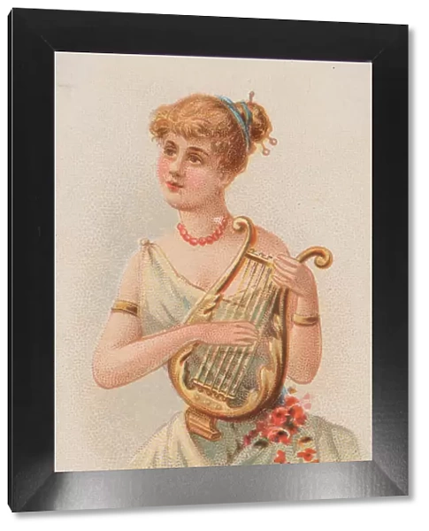 Lyre, from the Musical Instruments series (N82) for Duke brand cigarettes, 1888. 1888